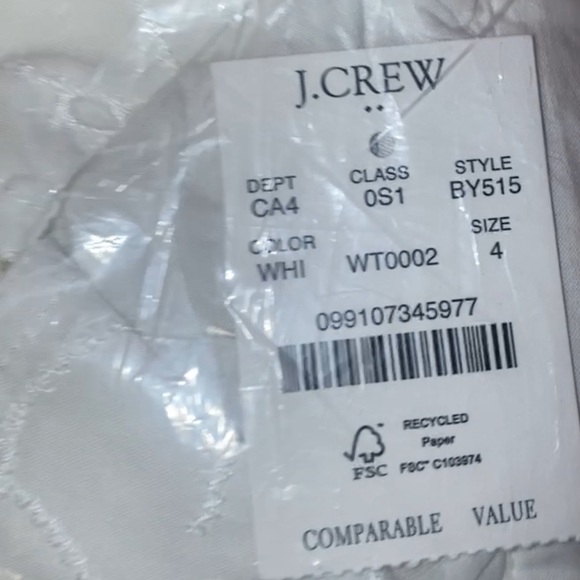 🆕 JCrew eyelet mini shirtdress, size 4 - Picture 11 of 11